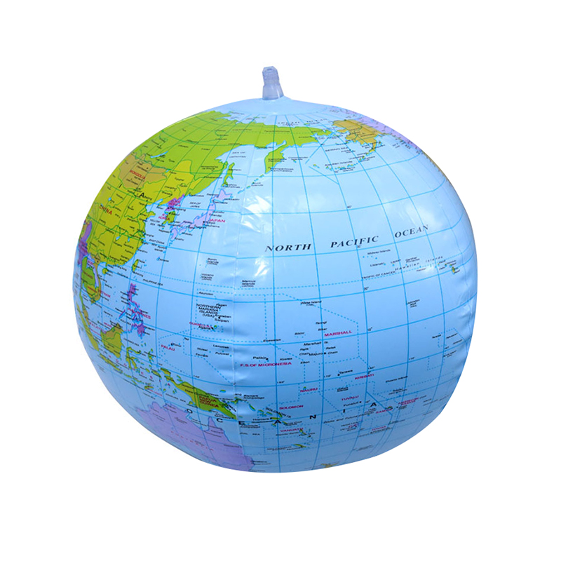 1 Pcs 16 인치 풍선 글로브 세계의 영어 버전 지구 바다지도 어린이 지리 교육 완구 학생 용품